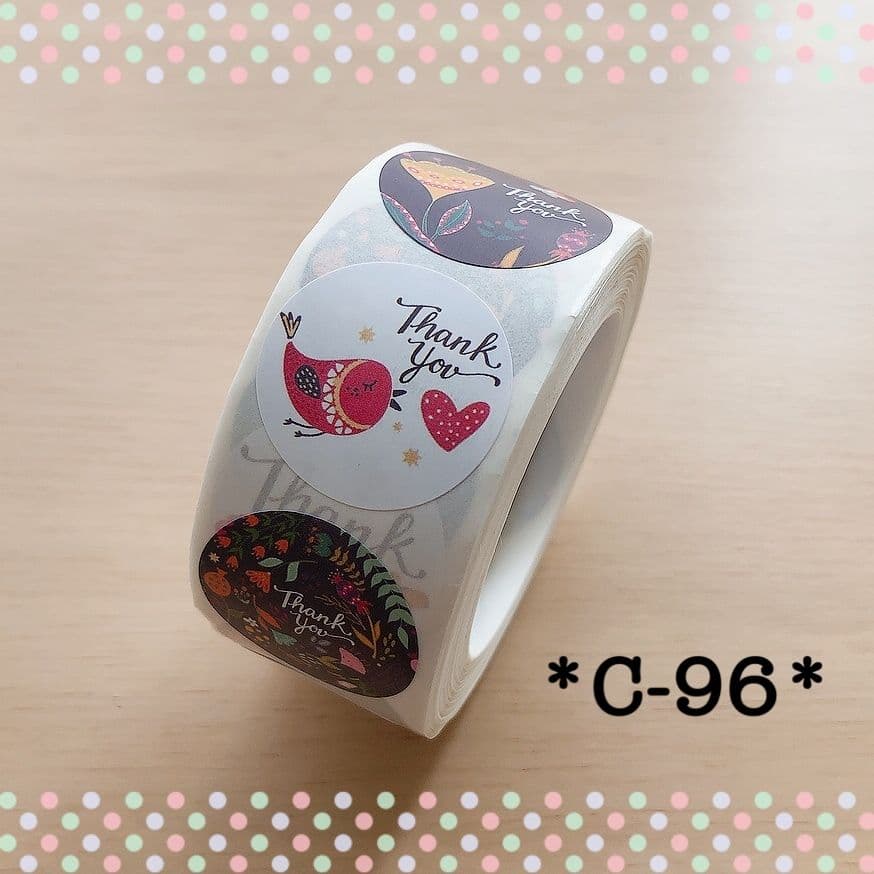 C-96＊サンキューシール＊切り売り 140枚＊25mm
