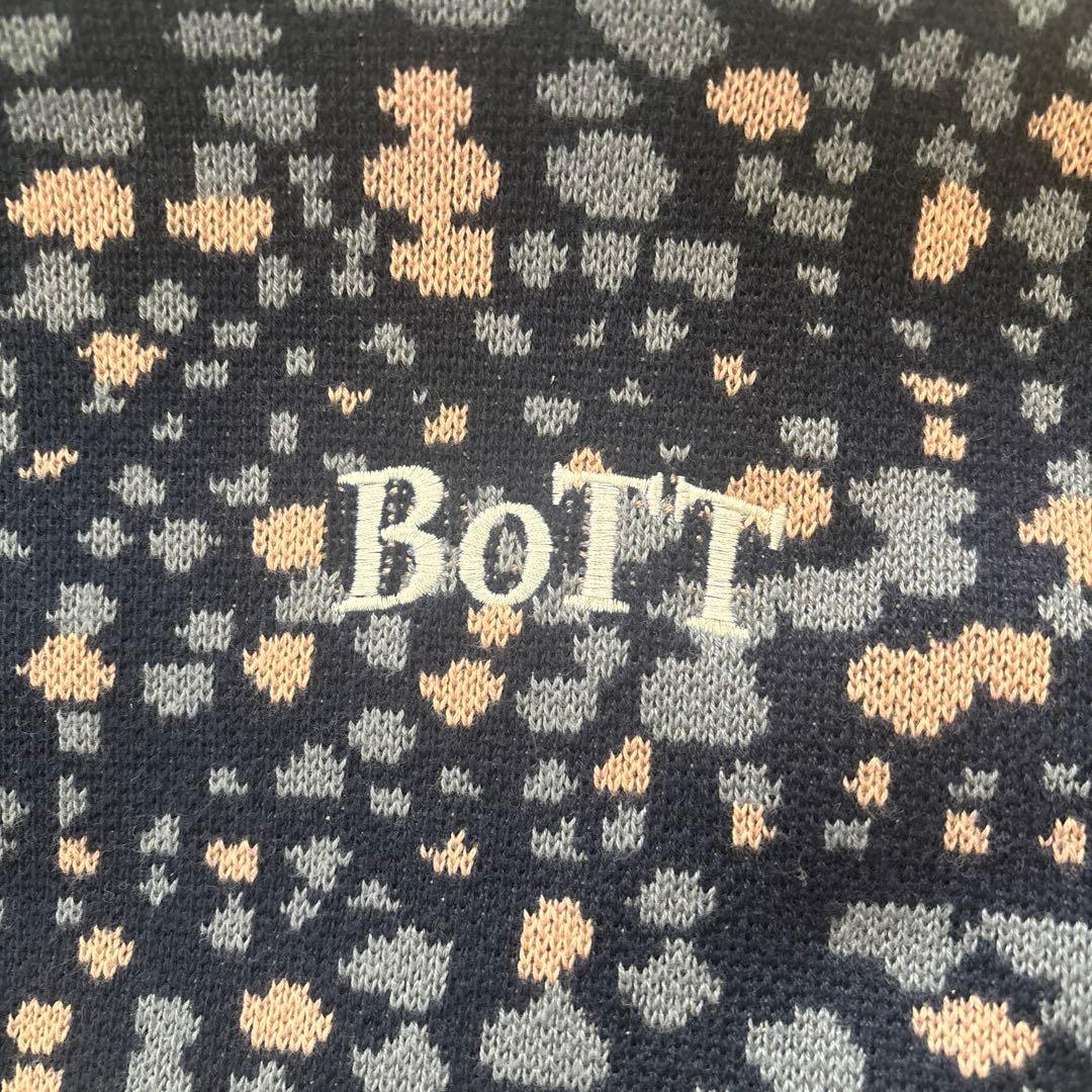 BoTT ネイビー ドット柄 ニットセーター M
