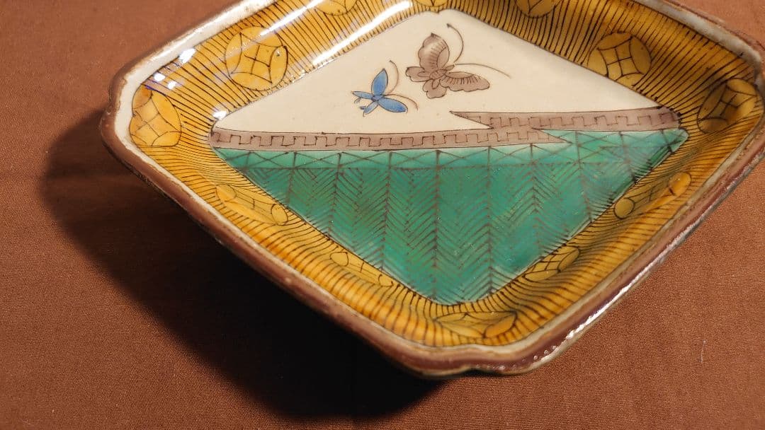 古九谷　青九谷　青手　吉田屋窯　松山窯　宮本窯　菓子皿　１客