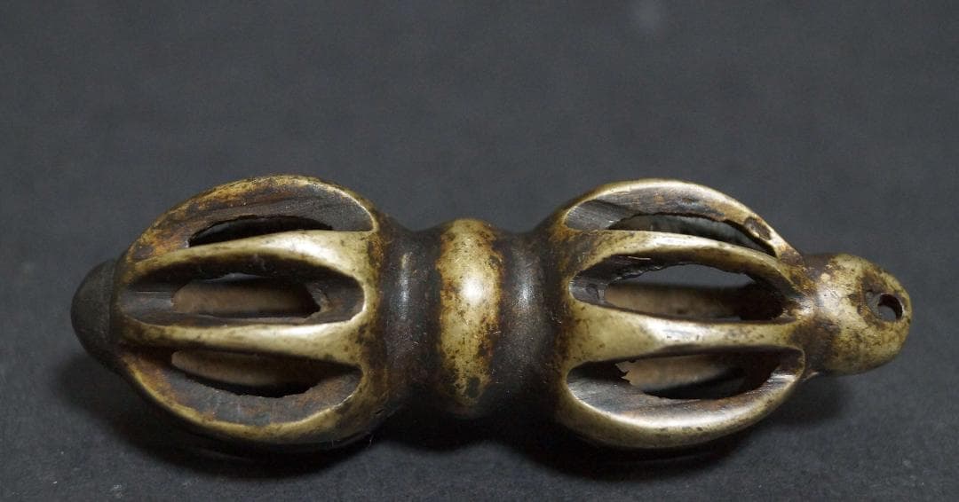 チベット トクチャ(Thogchags) ドルジェ 金剛杵 銅製根付 提げ物