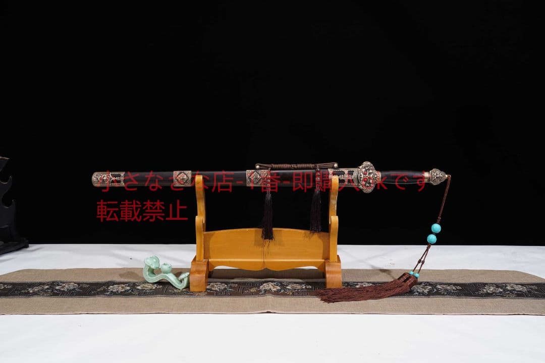 小永楽剣瓦面百錬模様鋼  古兵器 武具 刀装具 日本刀 模造刀 居合刀