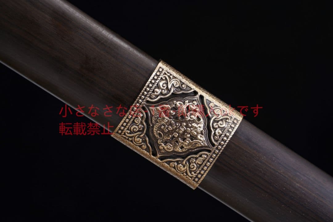 小永楽剣瓦面百錬模様鋼  古兵器 武具 刀装具 日本刀 模造刀 居合刀