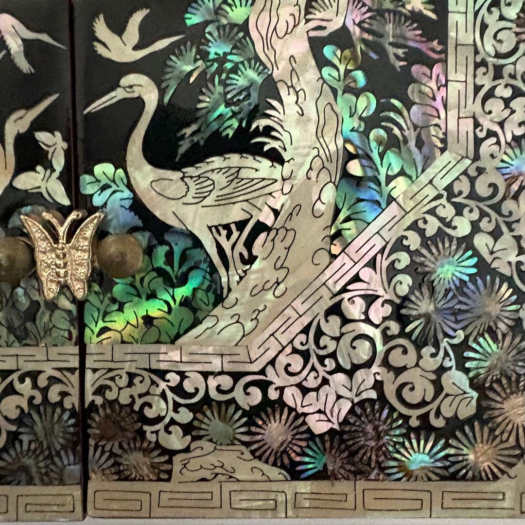 螺鈿細工　韓国工芸品　小物入れ