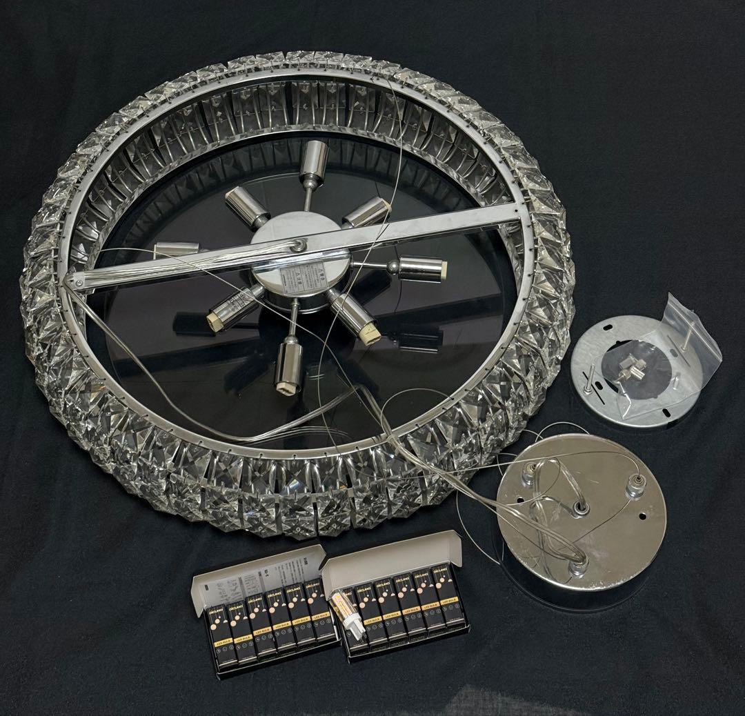 定価29.7万 美品 LED12本付♪YAMAGIWA シャンデリア リリア