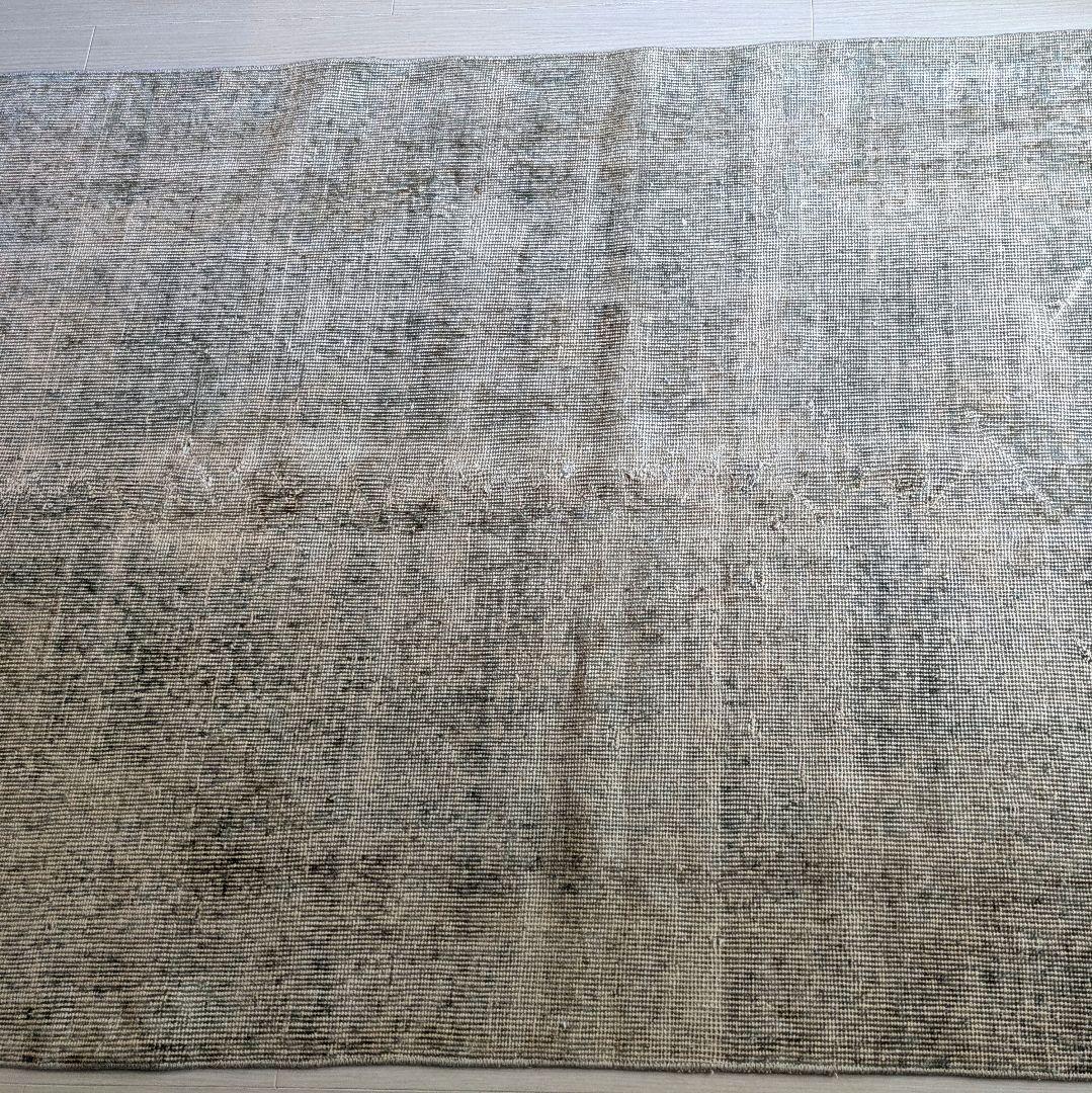 111×185 グレージュオーバーダイ　トルコヴィンテージラグ