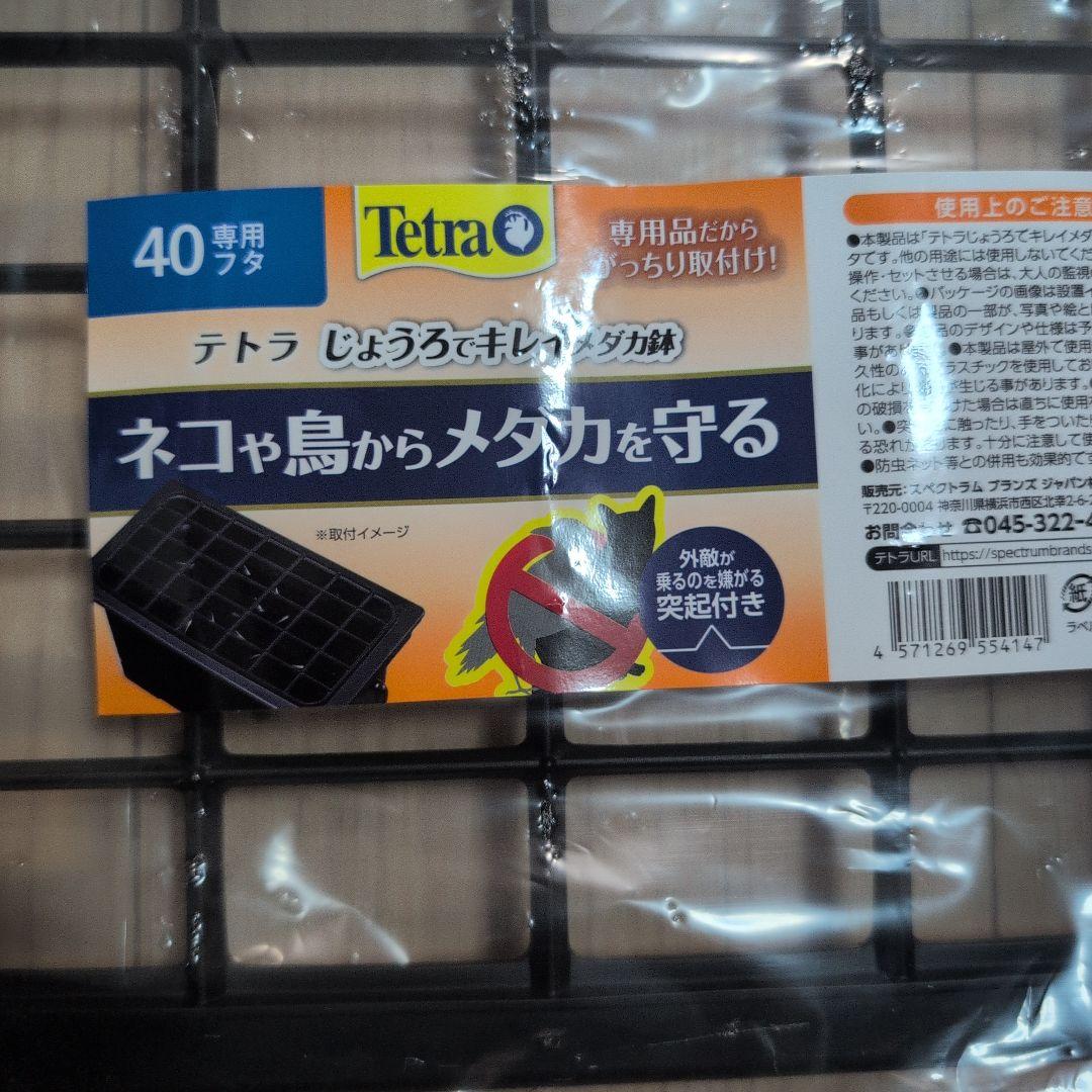 【豪華5点セット】テトラ メダカ飼育セット じょうろでキレイメダカ鉢 40黒