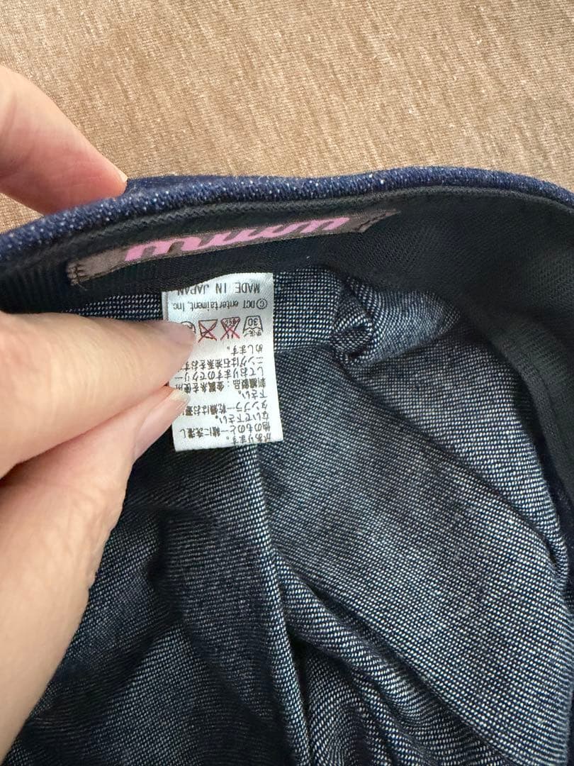 WMMW 吉田美和　デニム生地　キャスケット帽　藍色