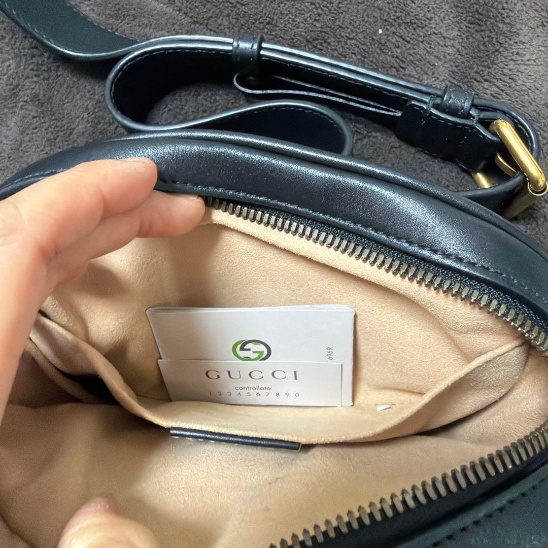 ‼️GUCCI ブラック キルティング ボディバッグ‼️