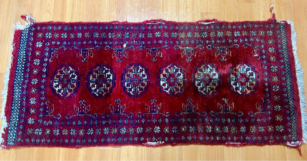 ヴィンテージラグ ヴィンテージカーペット トライバルラグ150cm x 60cm