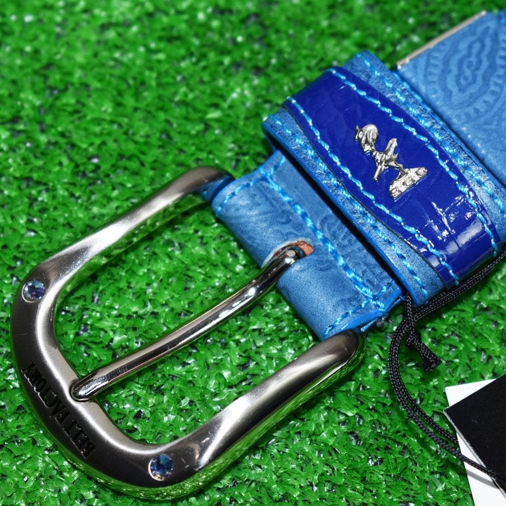 BELT FACTORY/ベルトファクトリー 型押しベルト【ブルー】 新品！