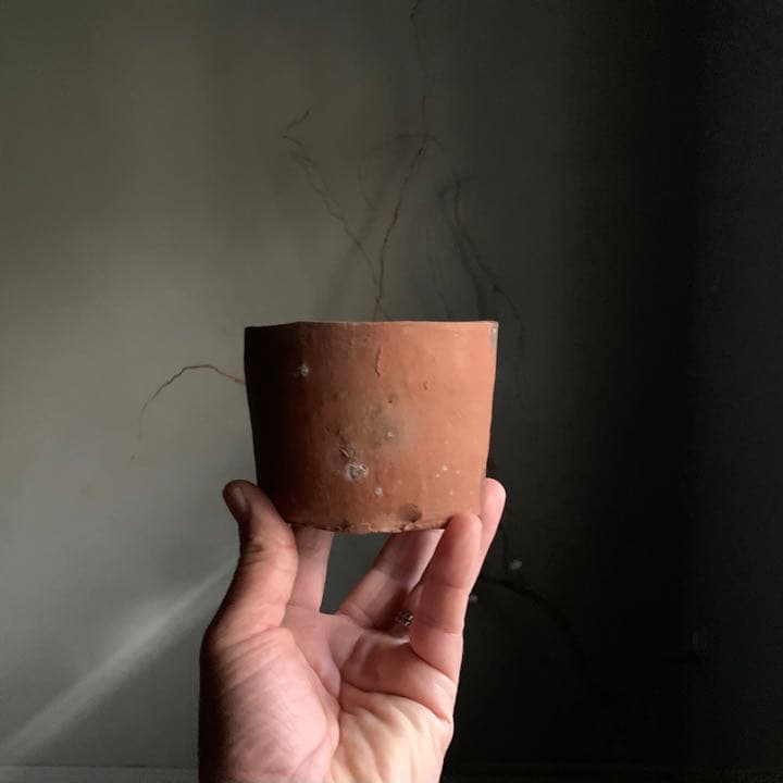 壺屋 焼締 筒茶碗 火入 古琉球 琉球美術 壺屋焼 古美術 古道具 アンティーク