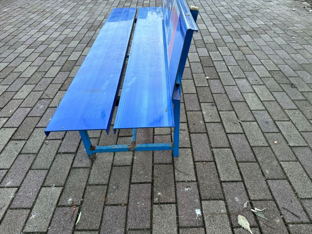 ペプシ PEPSI 屋外 大型ベンチ 青 現状渡　前橋市引取、近隣配送可