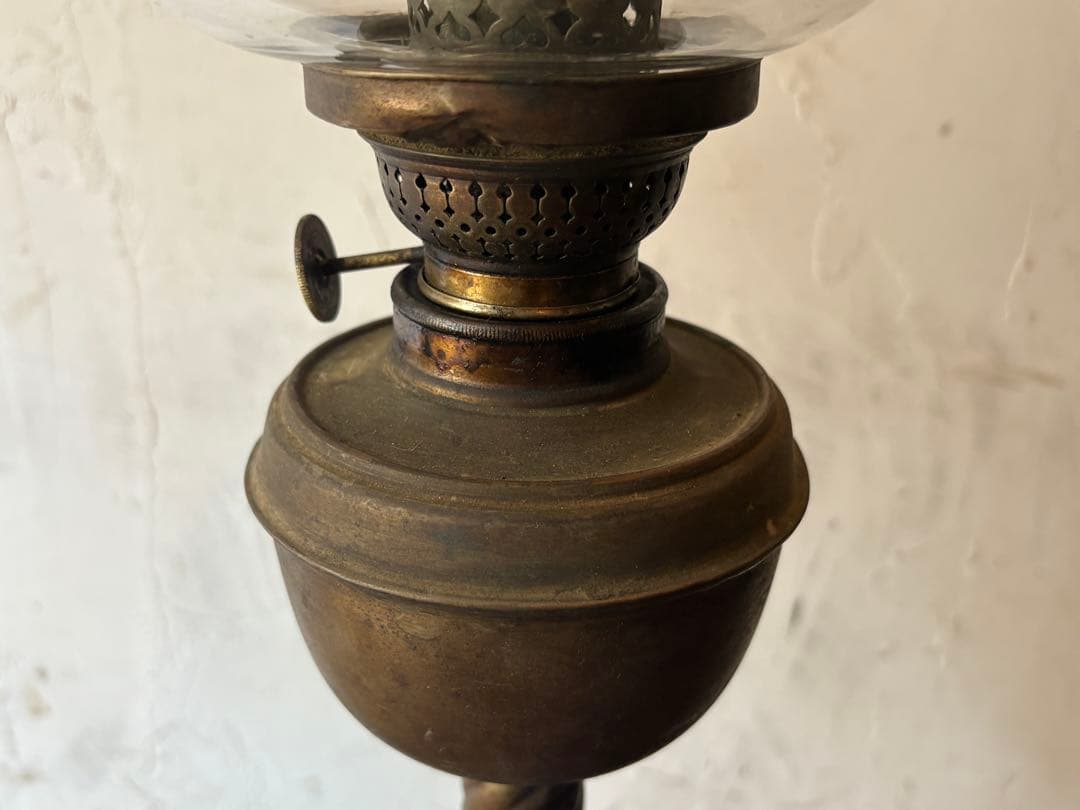 クラシックオイルランプ ガラスシェード レトロ アンティーク アルコールランプ