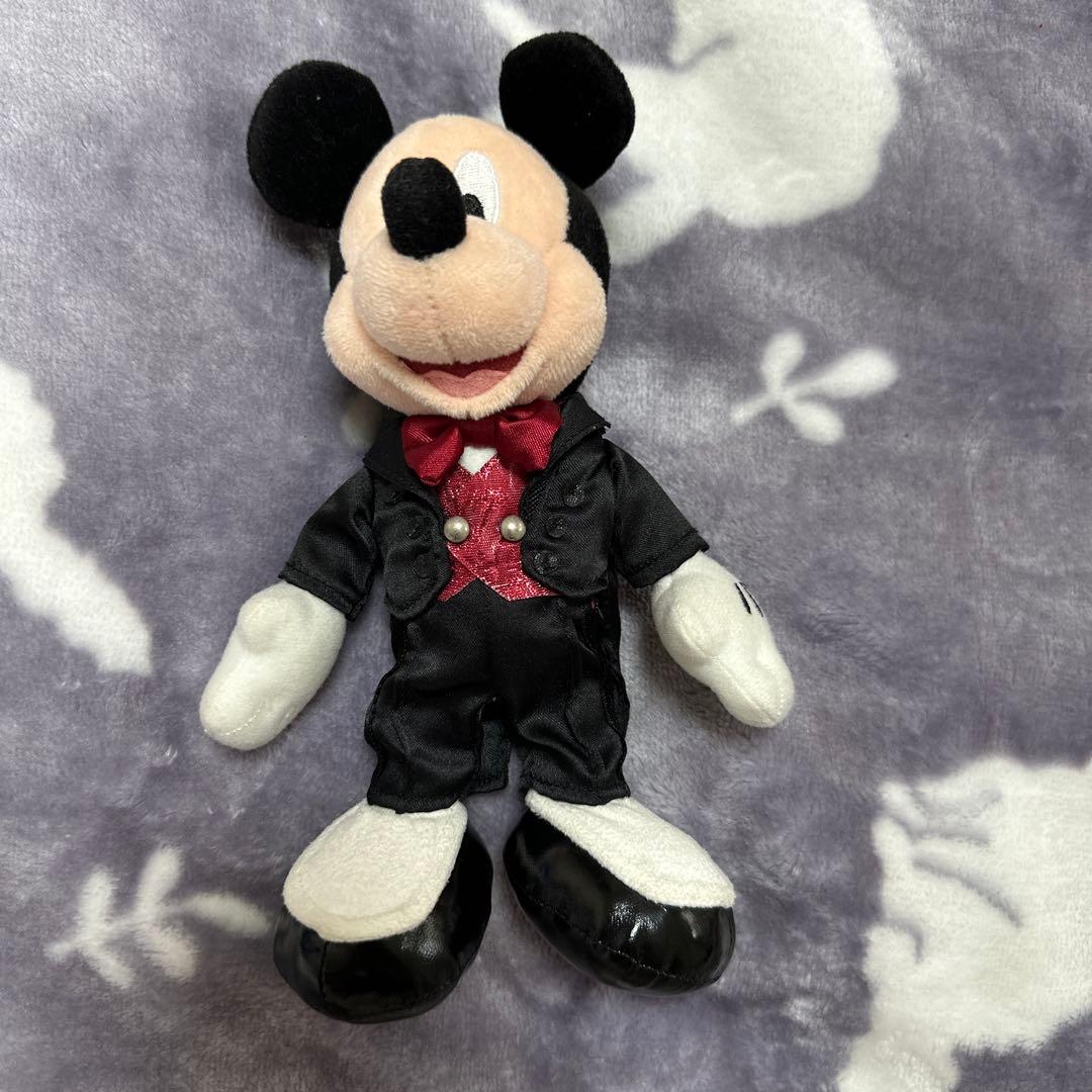 レア　ディズニー　ビッグバンドビード　ミッキー　ぬいぐるみバッジ　黒タキ　旧