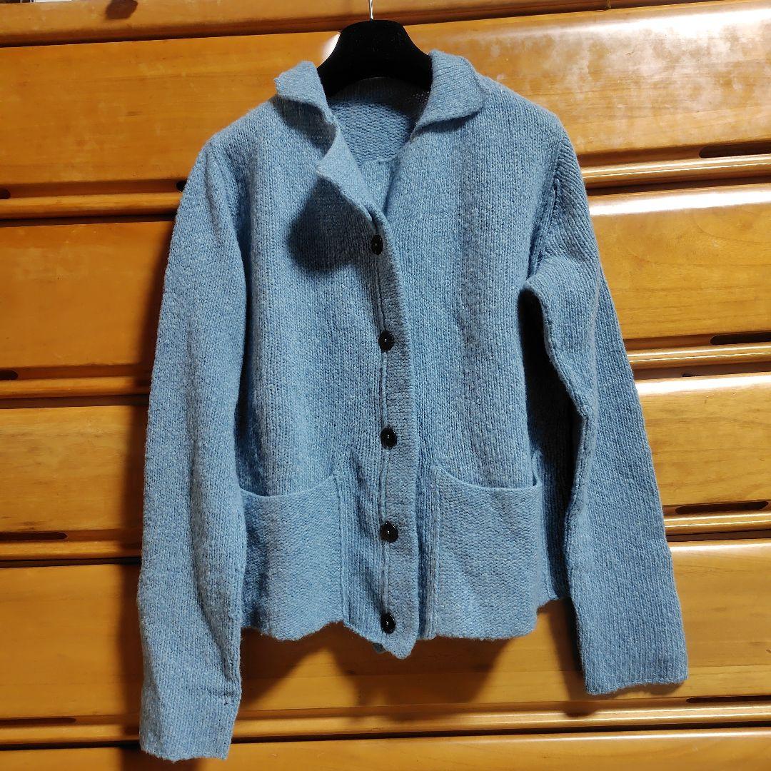JURGEN LEHL 水色カーディガン　ウール　 美品♡