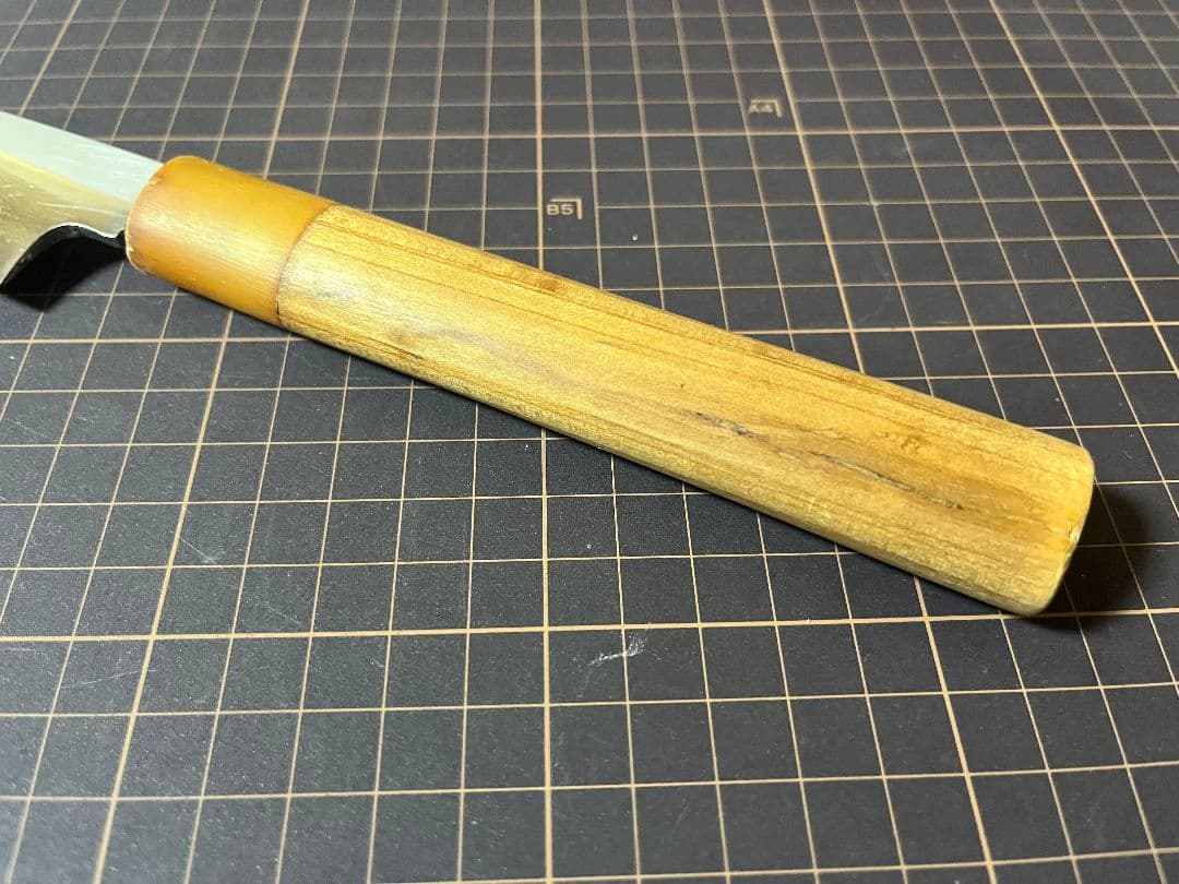 築地正本 柳刃包丁 白水牛 刃渡り27cm 白鋼ニ 鞘付き 正本 包丁 手研済み