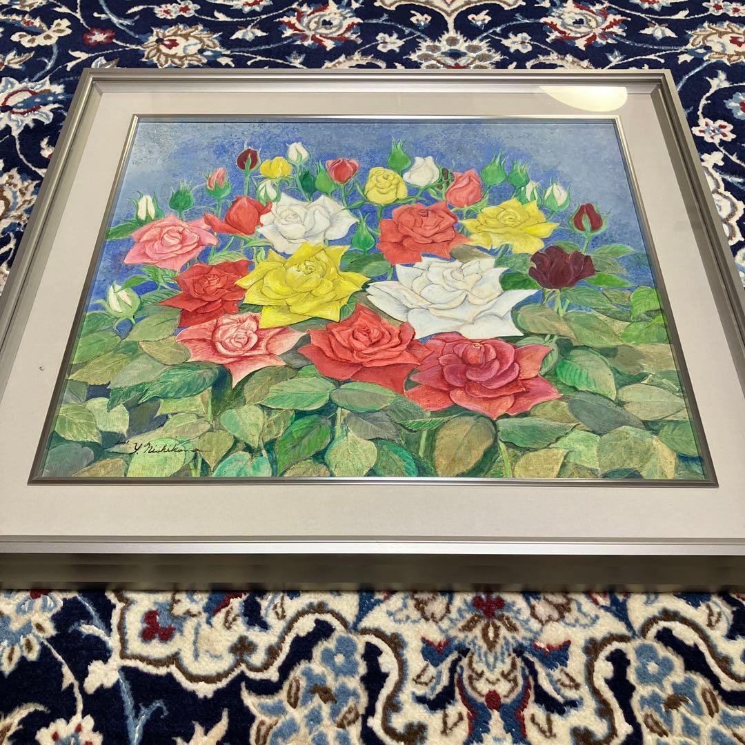 バラの油彩画 西川善有さん