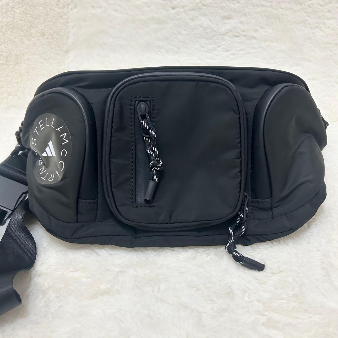 極美品✨アディダスバイステラマッカートニー　ボディバッグ　バムバッグ　ブラック