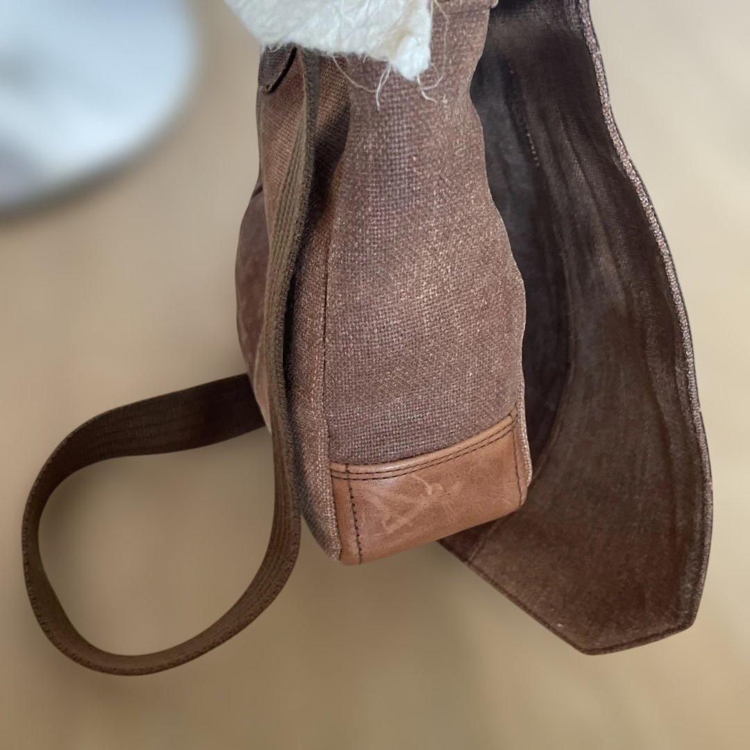 酒袋　柿渋染め　ショルダーバッグ