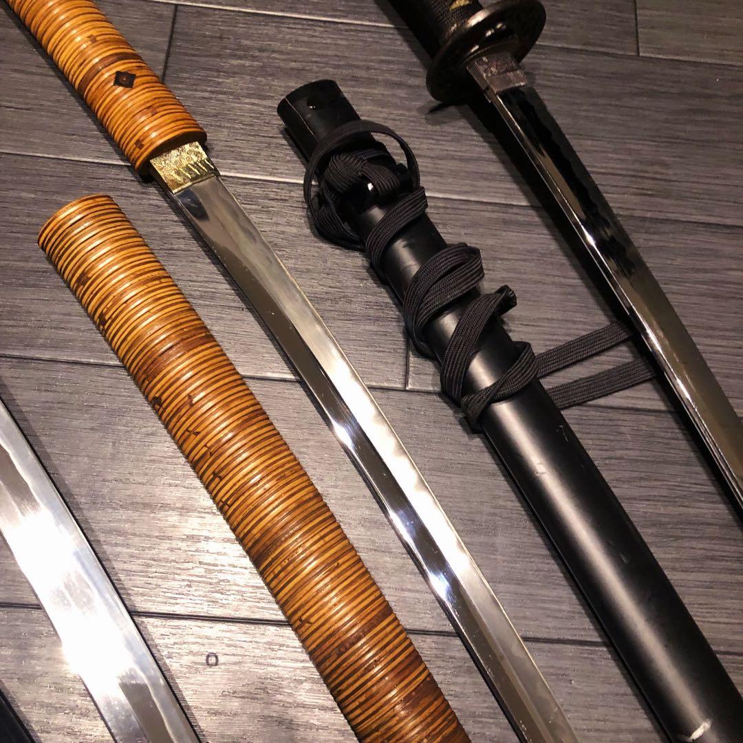 模造刀　大小4本セット　脇差　骨董品　模擬刀まとめ　藤巻