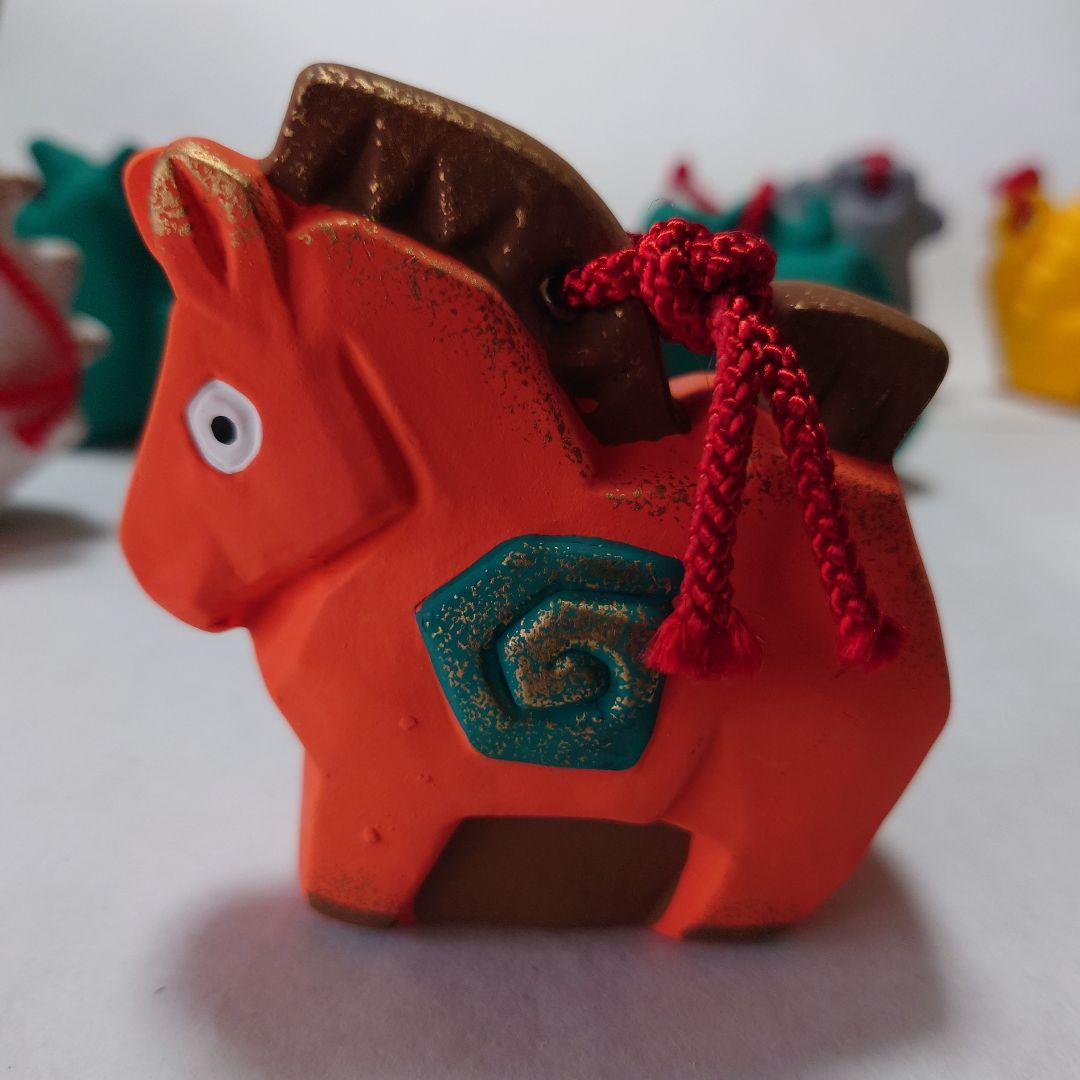 薬師窯　十二支　土鈴　干支　置物　12点セット　伝統工芸　郷土玩具