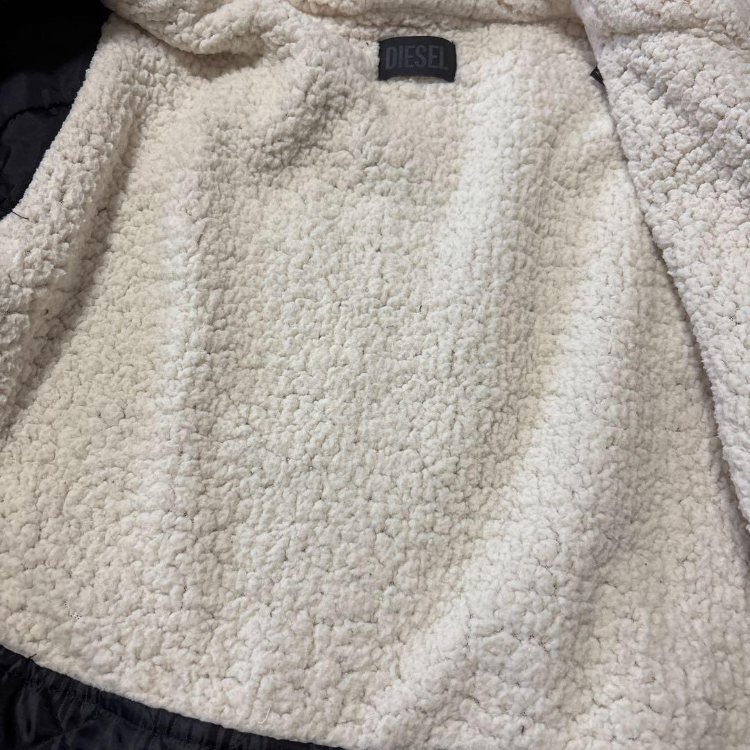 DIESEL☆ブラック モッズコート　ボアキルティングライナー付き☆美品
