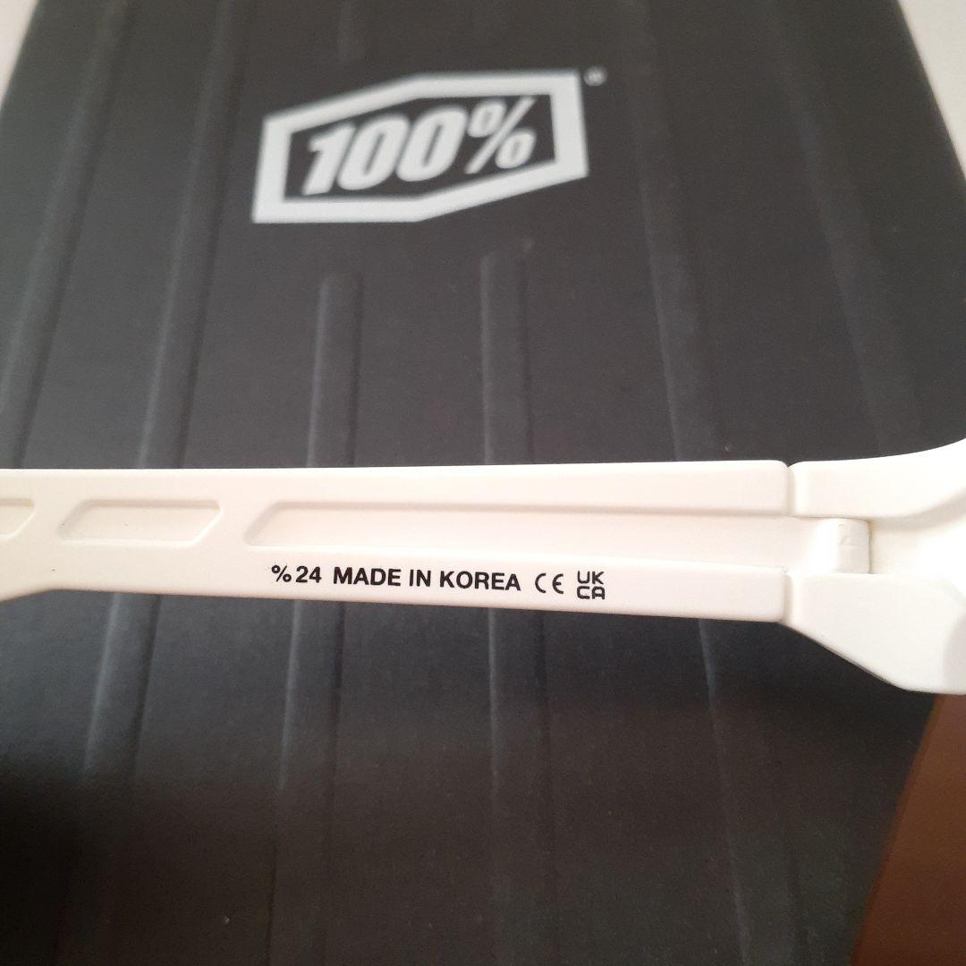 最新版 100% S3 マット ホワイト ブルー ワンハンドレッド サングラス