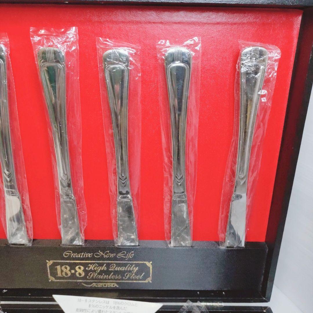 【未使用品】AZUMA 18-8 ステンレスカトラリーセット 50本