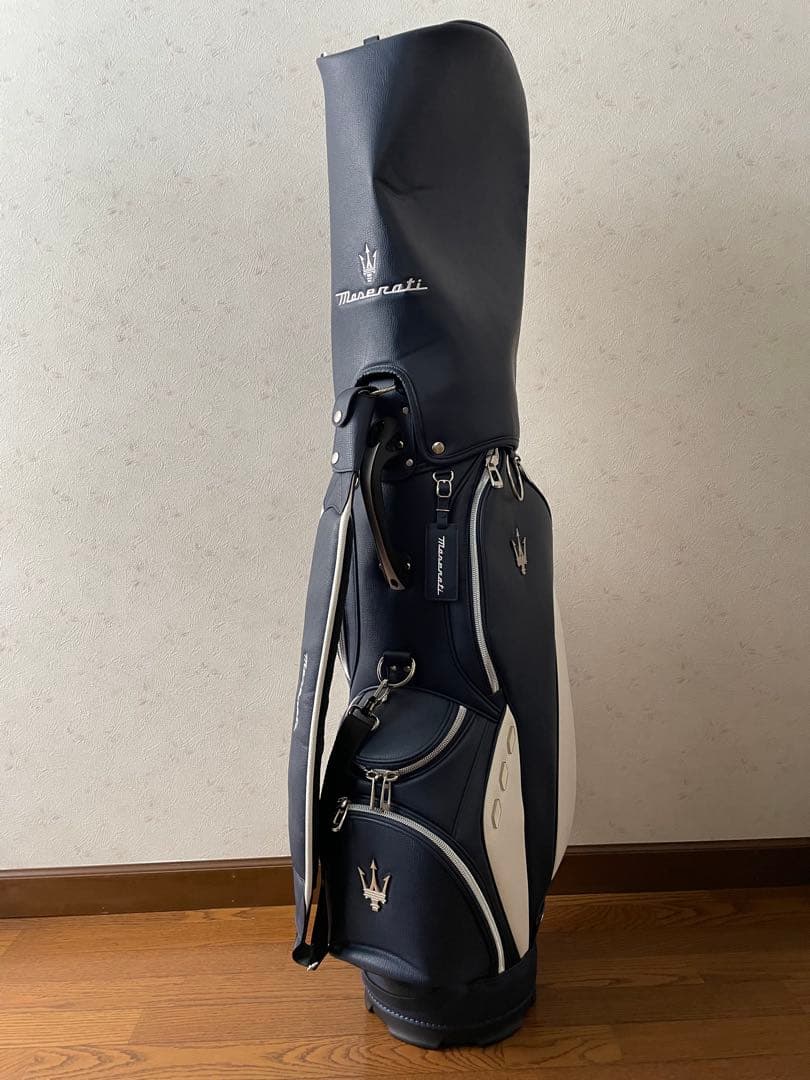 Maserati キャディバッグ ネイビー/ホワイト
