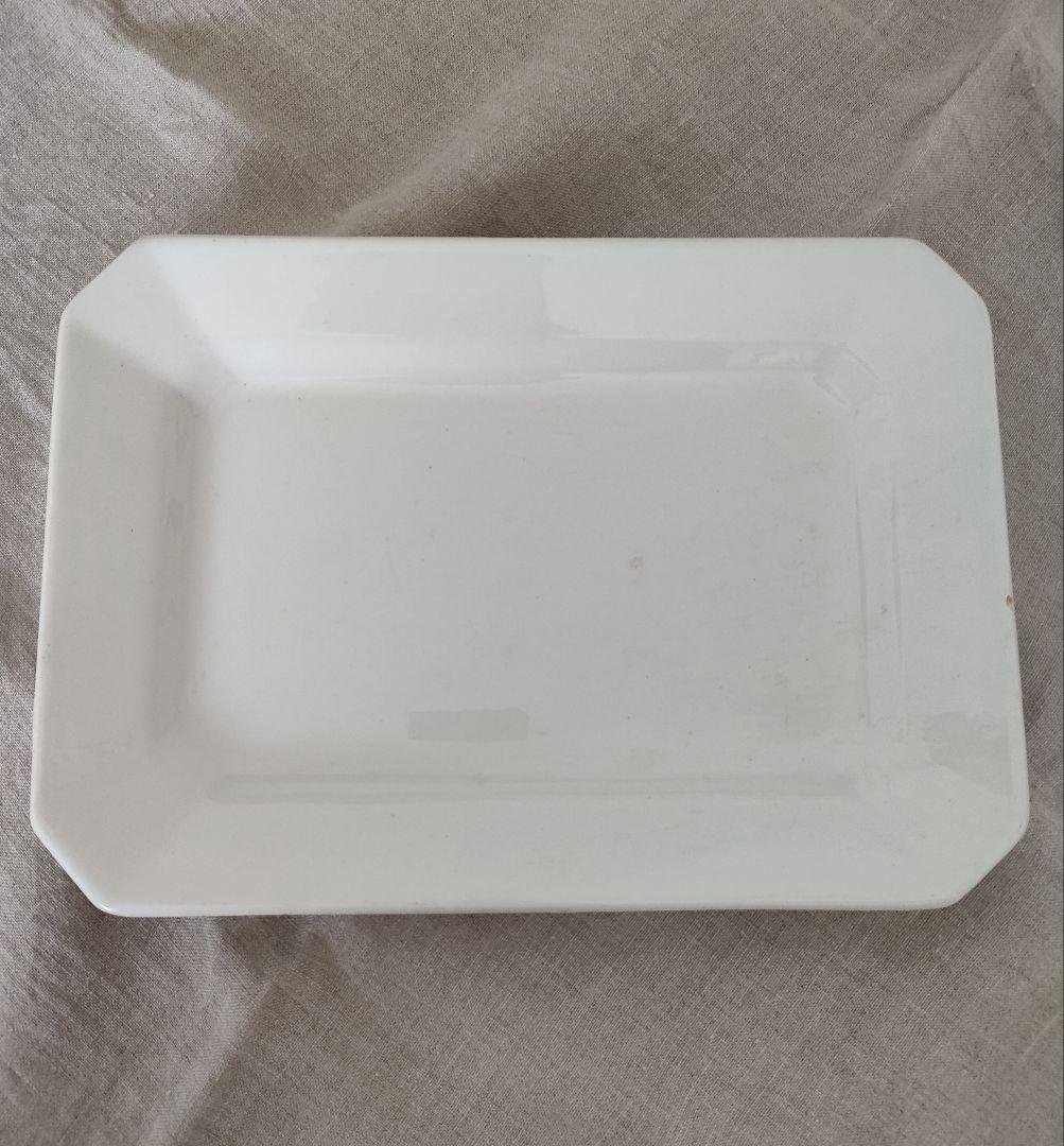 週末限定価格フランスアンティーク　LUNEVILLスクエアプレート