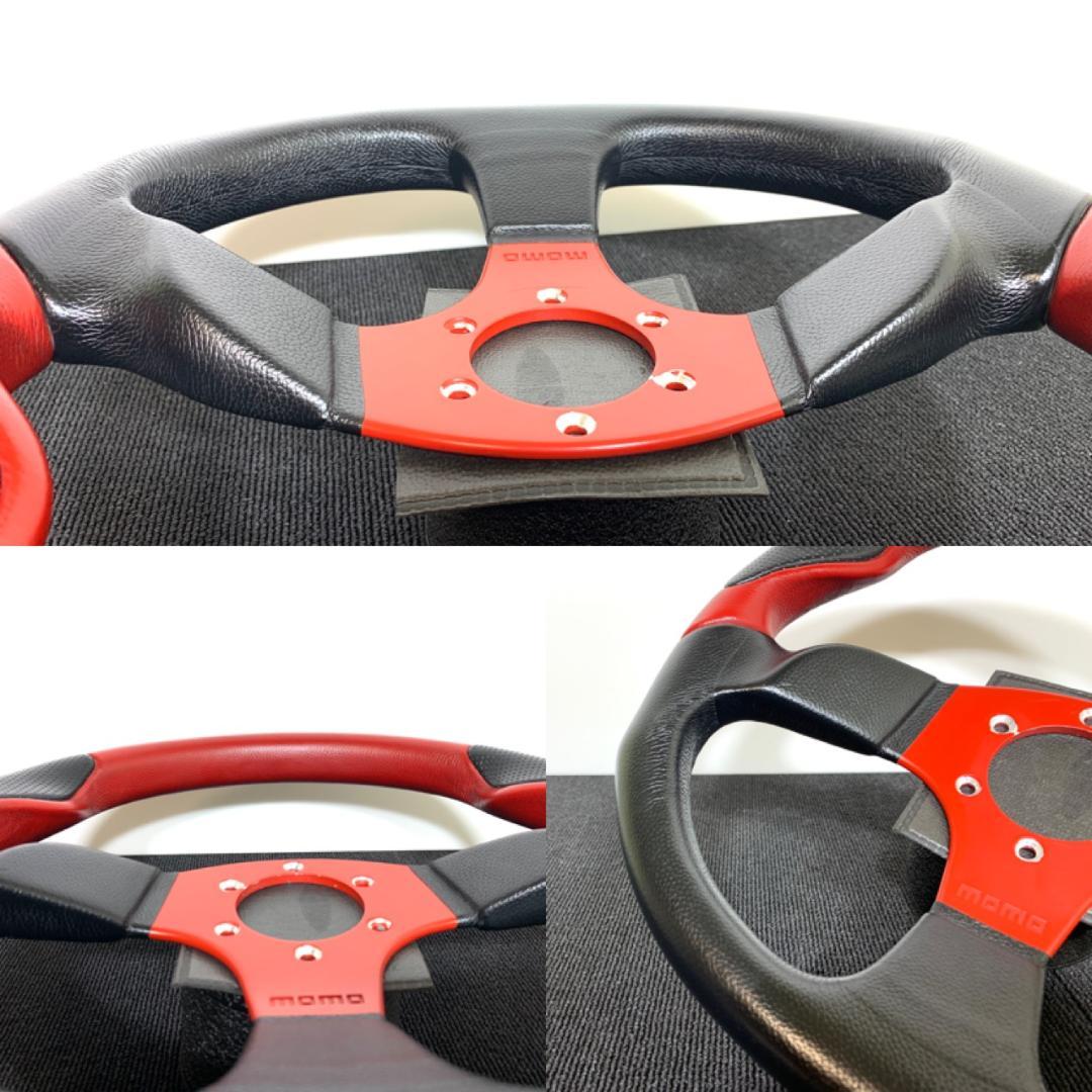 モモ MOMO コマンド2 レッドスポーク 35パイ 廃盤モデル 希少 リング付