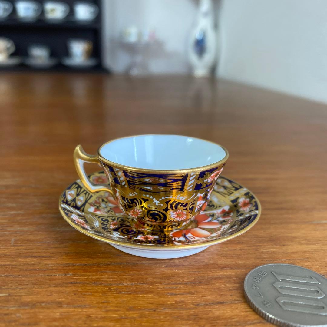 ロイヤルクラウンダービー イマリ ミニチュア　カップ　ソーサー　伊万里