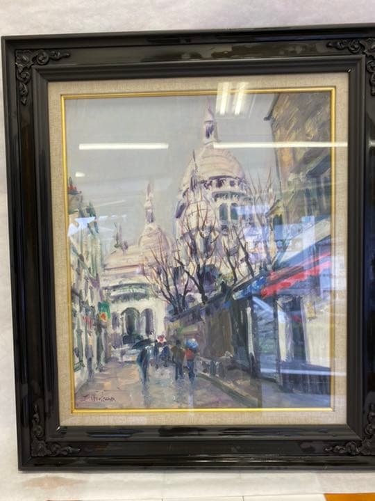 絵画　油画　堀川武　モンマルトル