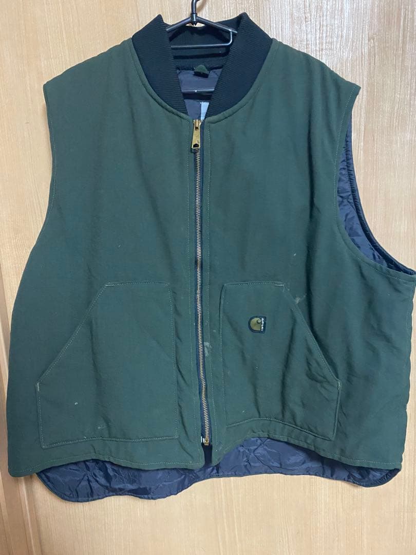 希少　USA製　Carhartt ダークグリーン　ダックベスト　カーハート❤️❤️❤️