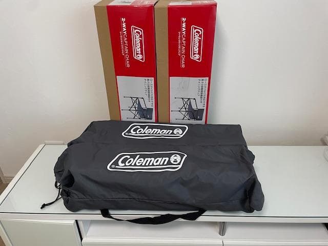 希少 新品 限定色 コールマン ツーウェイキャプテンチェア グレー 2脚