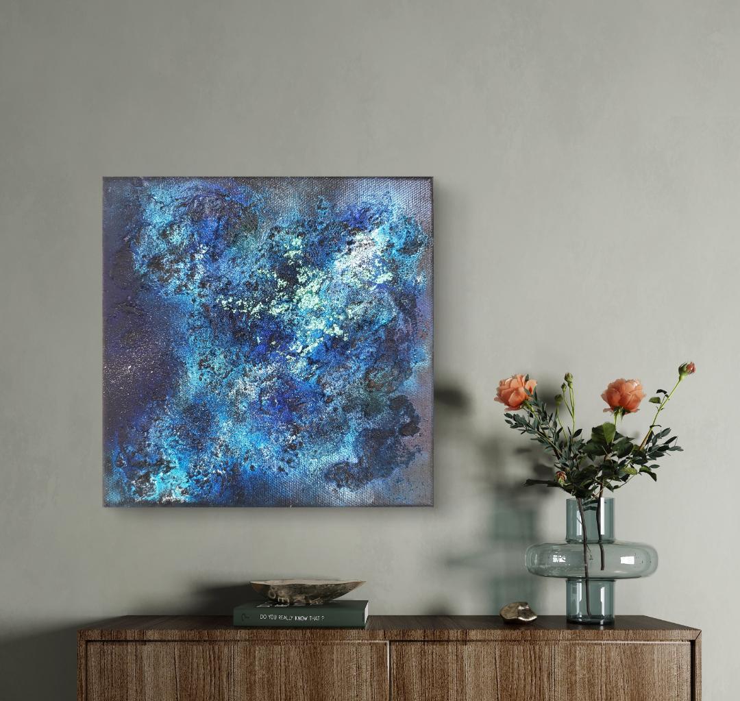 【専用】深海にあるもの / テクスチャーアート 18×18㎝ S0 モダン