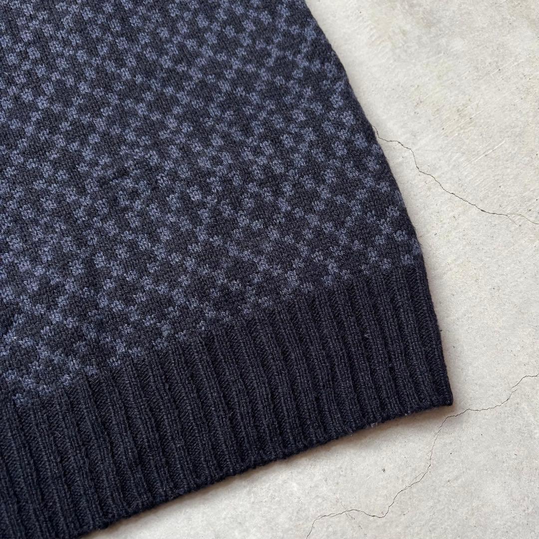 【美品】PEARLY GATES ウール混ニットセーター 宇宙 ワッペン ロゴ