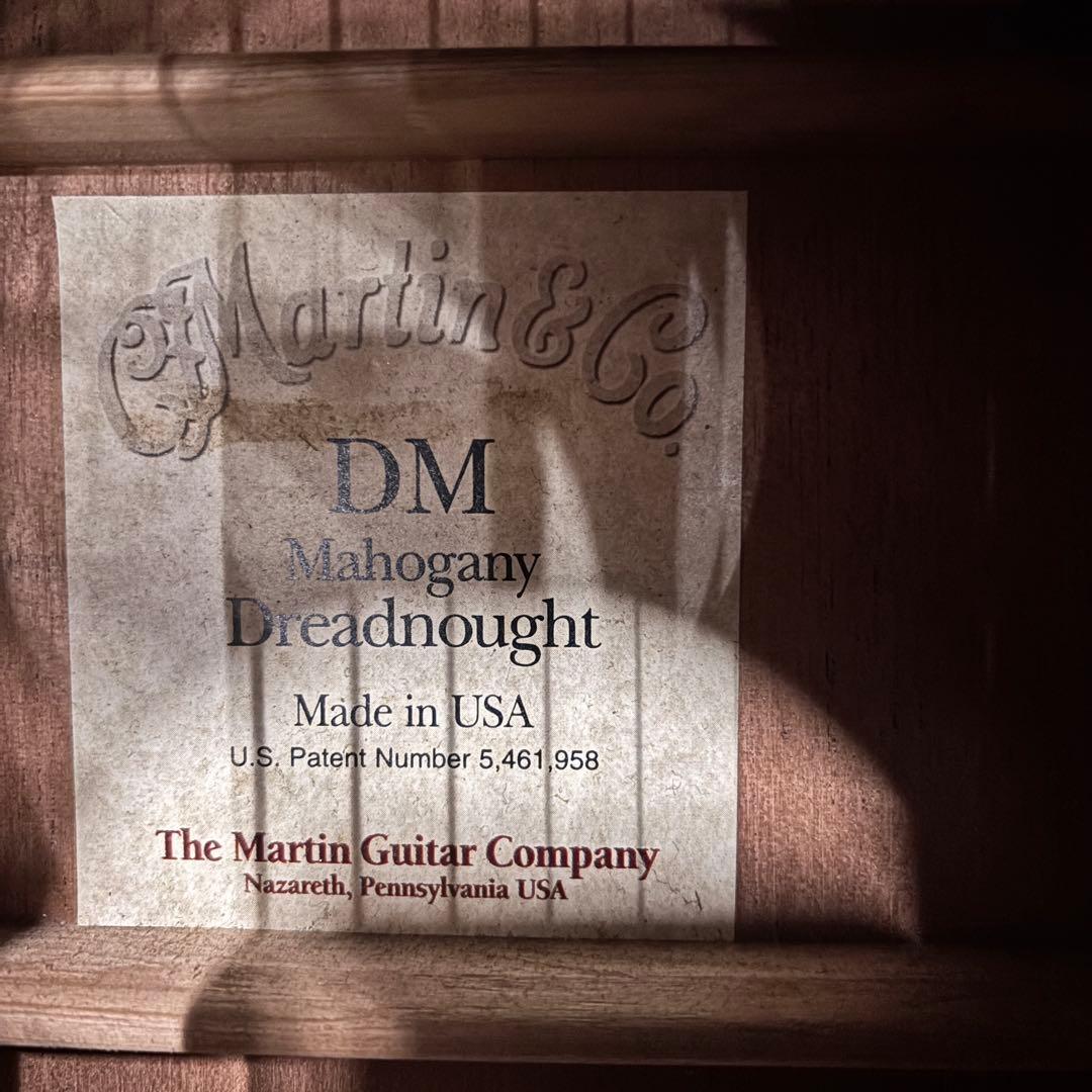 Martin DM アコースティックギター USA製 マホガニ純正ハードケース付