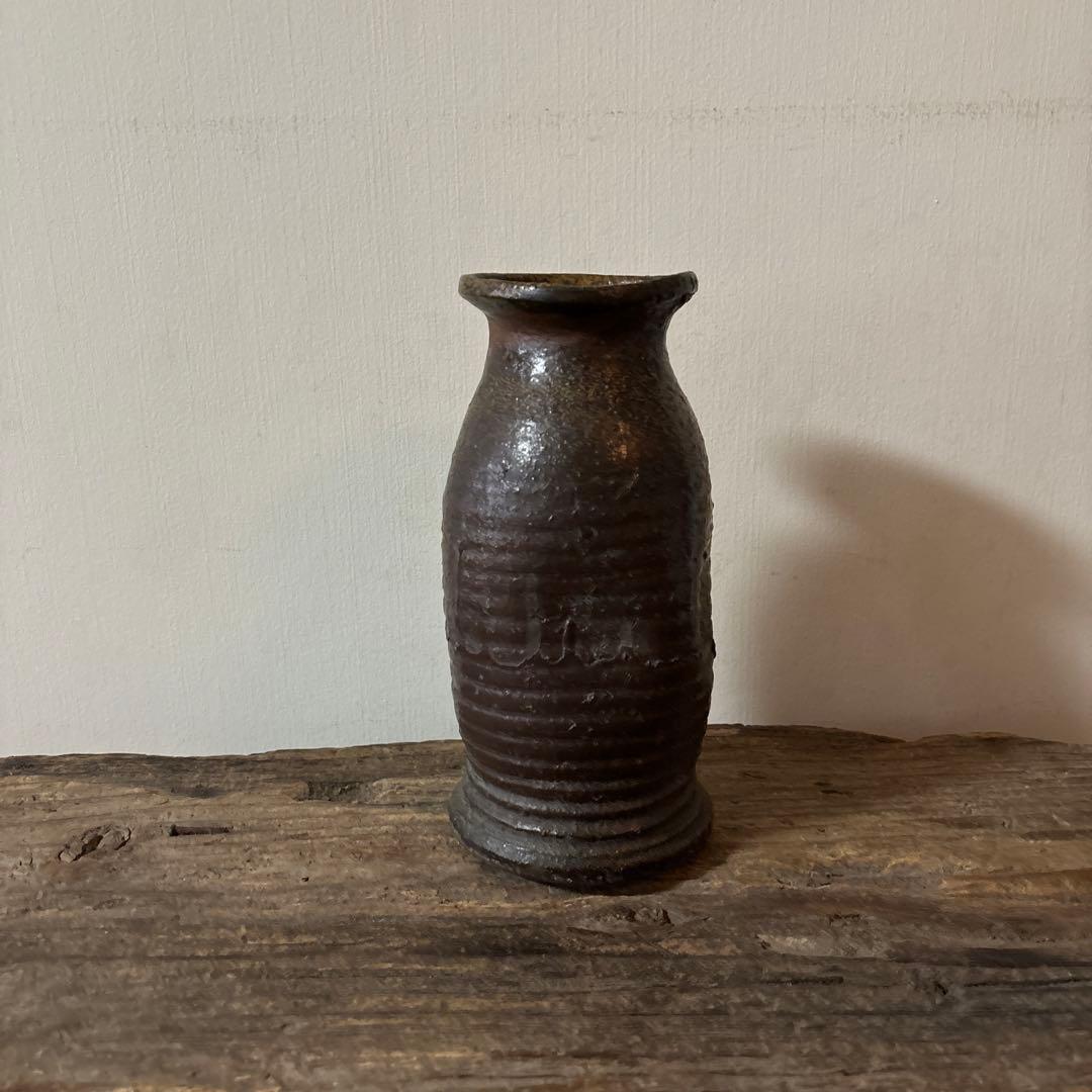 古備前花入　江戸〜明治　古丹波　花器　茶道具　アンティーク　骨董検:秦秀雄　李朝