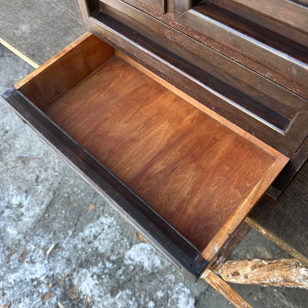 松本民藝風 木製小引き出し4杯 古家具 民藝家具