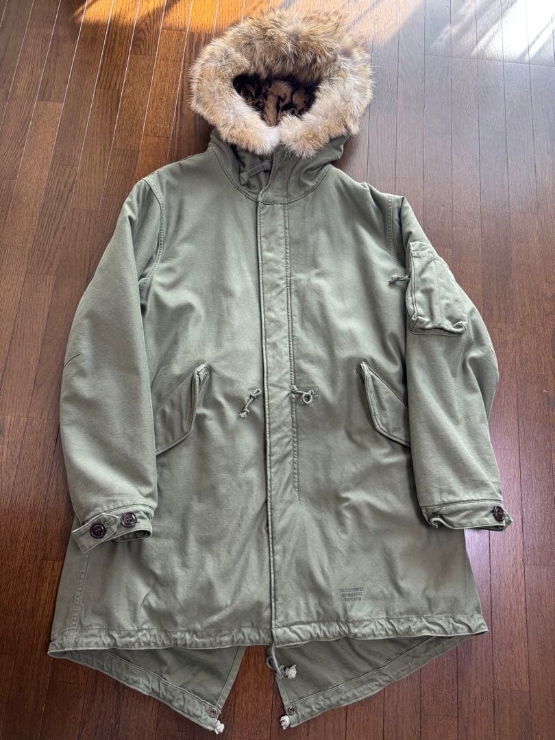 ワコマリア モッズコート レオパード ボア L コヨーテファー