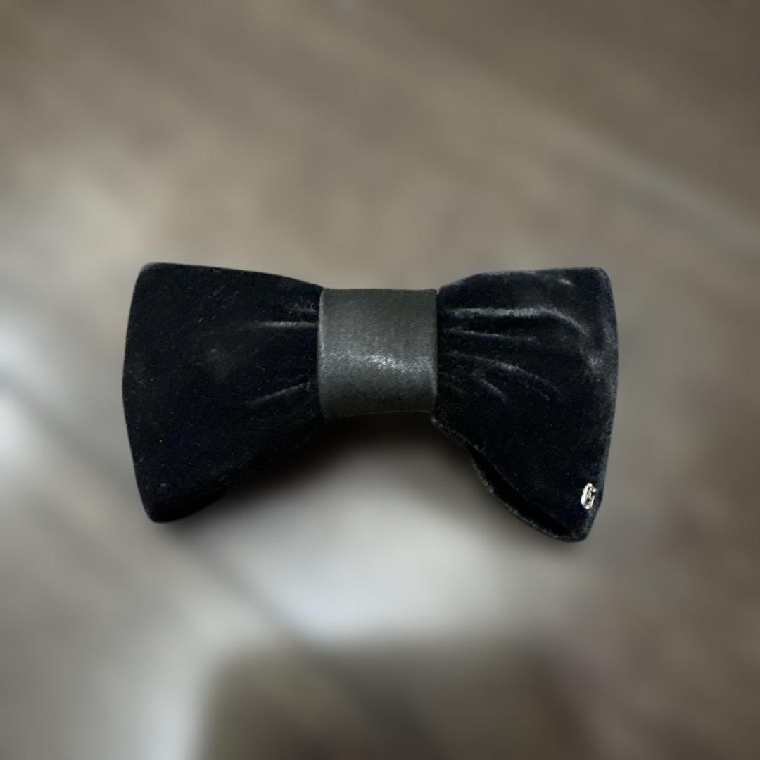 黒　ヘアアクセサリー　アレクサンドル　リボン　バレッタ
