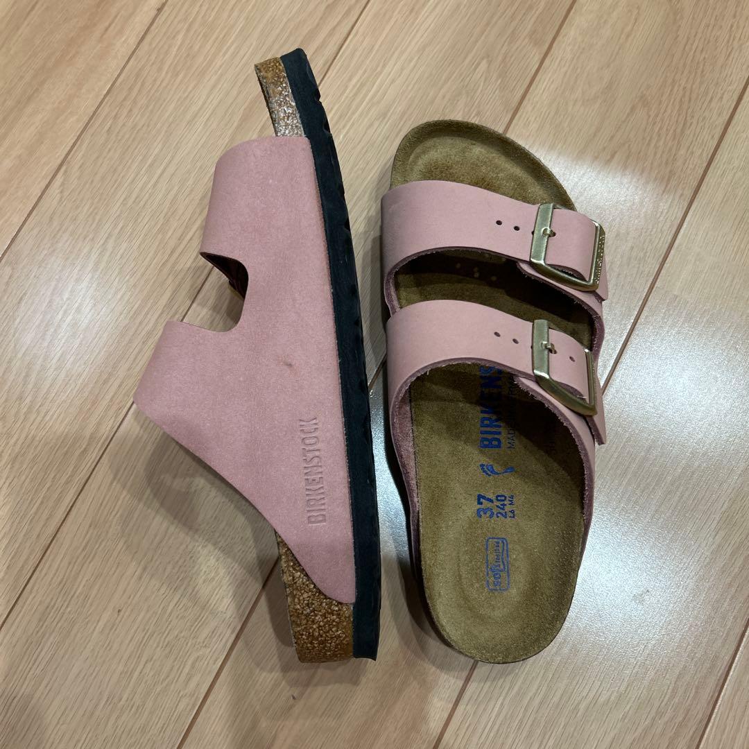 ビルケンシュトック　アリゾナ　ソフトフットベッド　オールドローズヌバックスエード
