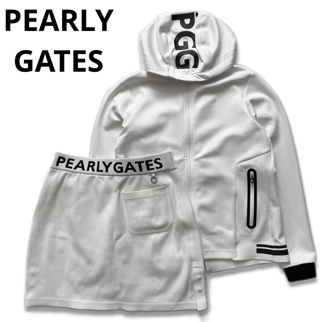 Pearly gates パーリーゲイツ　セットアップ　パーカー　スカート　ロゴ