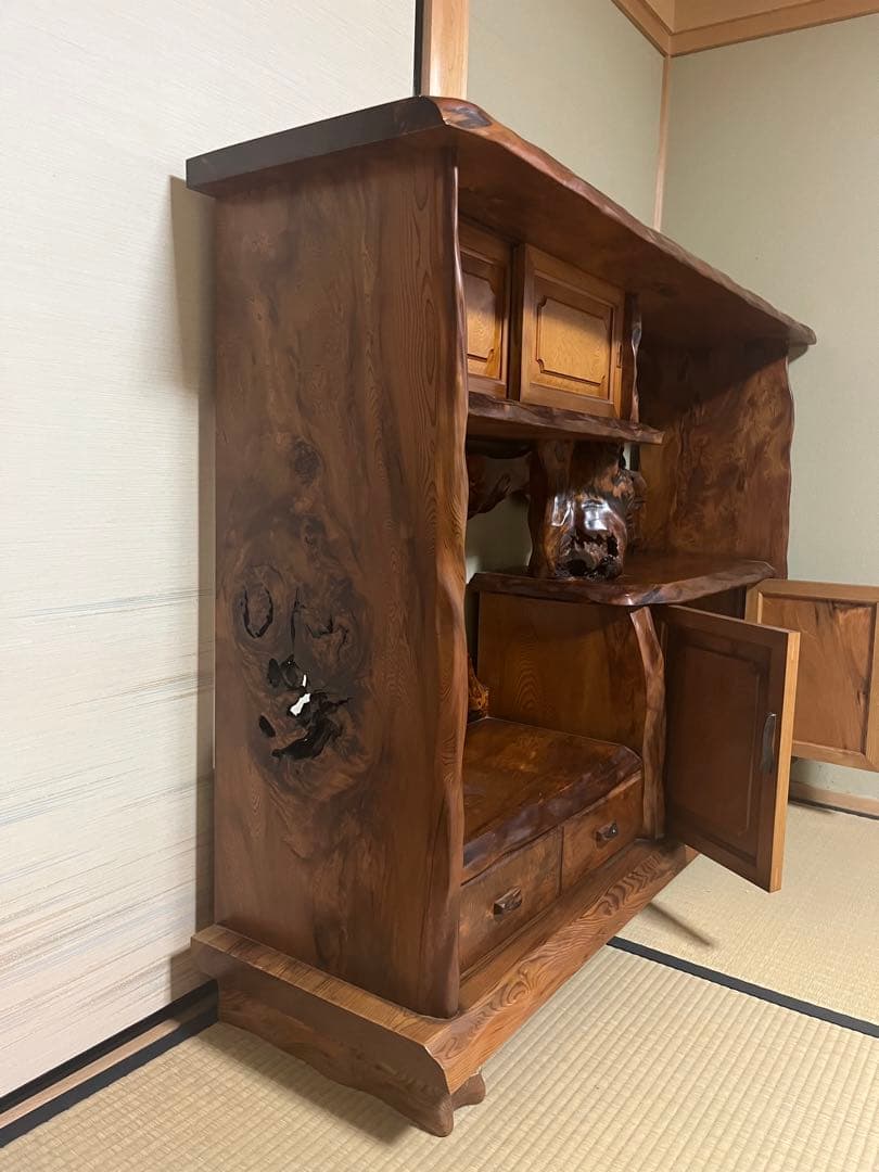 希少　世界遺産　屋久杉 最高級 茶棚 飾り棚 キャビネット サイドボード