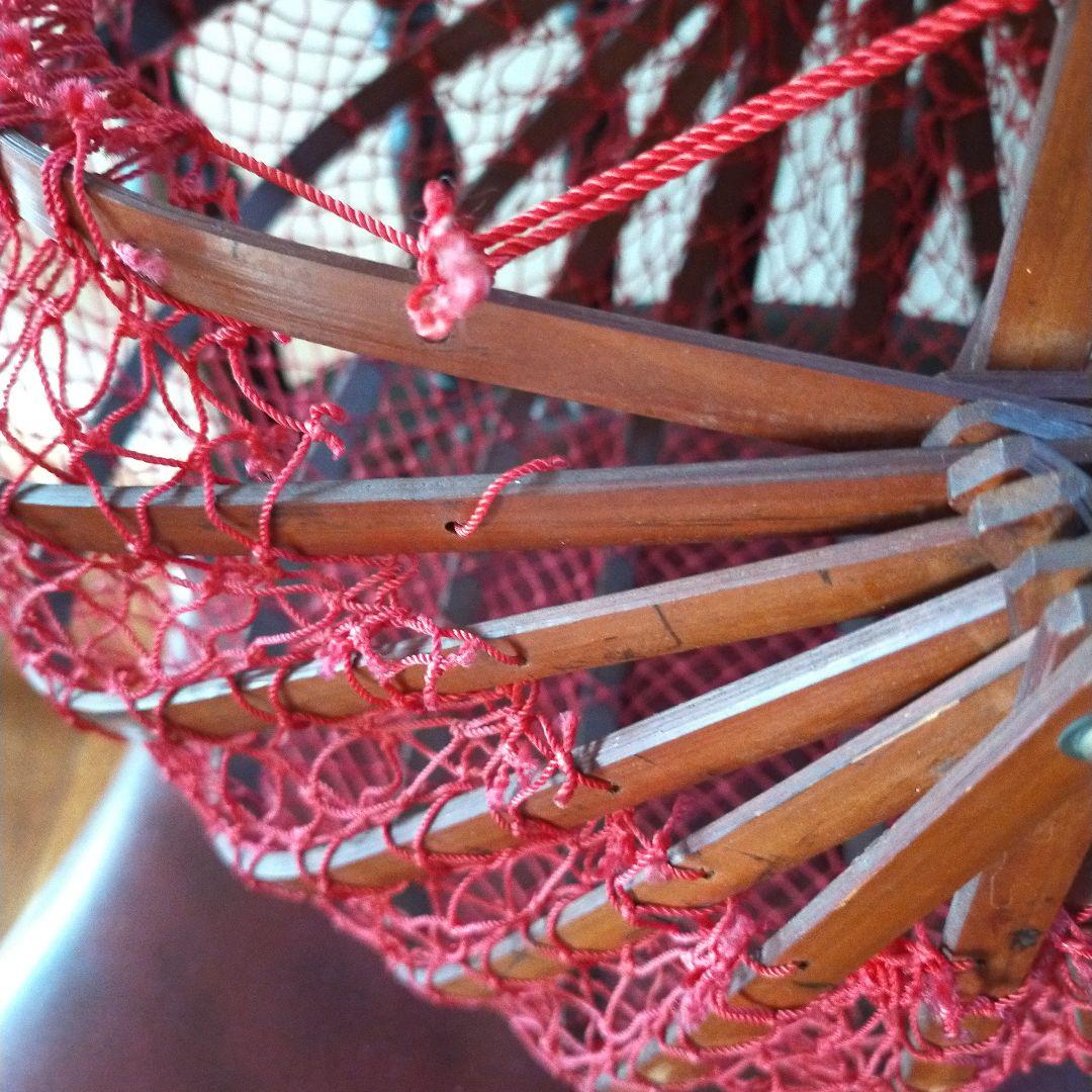 古い籠 かご バッグ 竹製 折りたたみ式