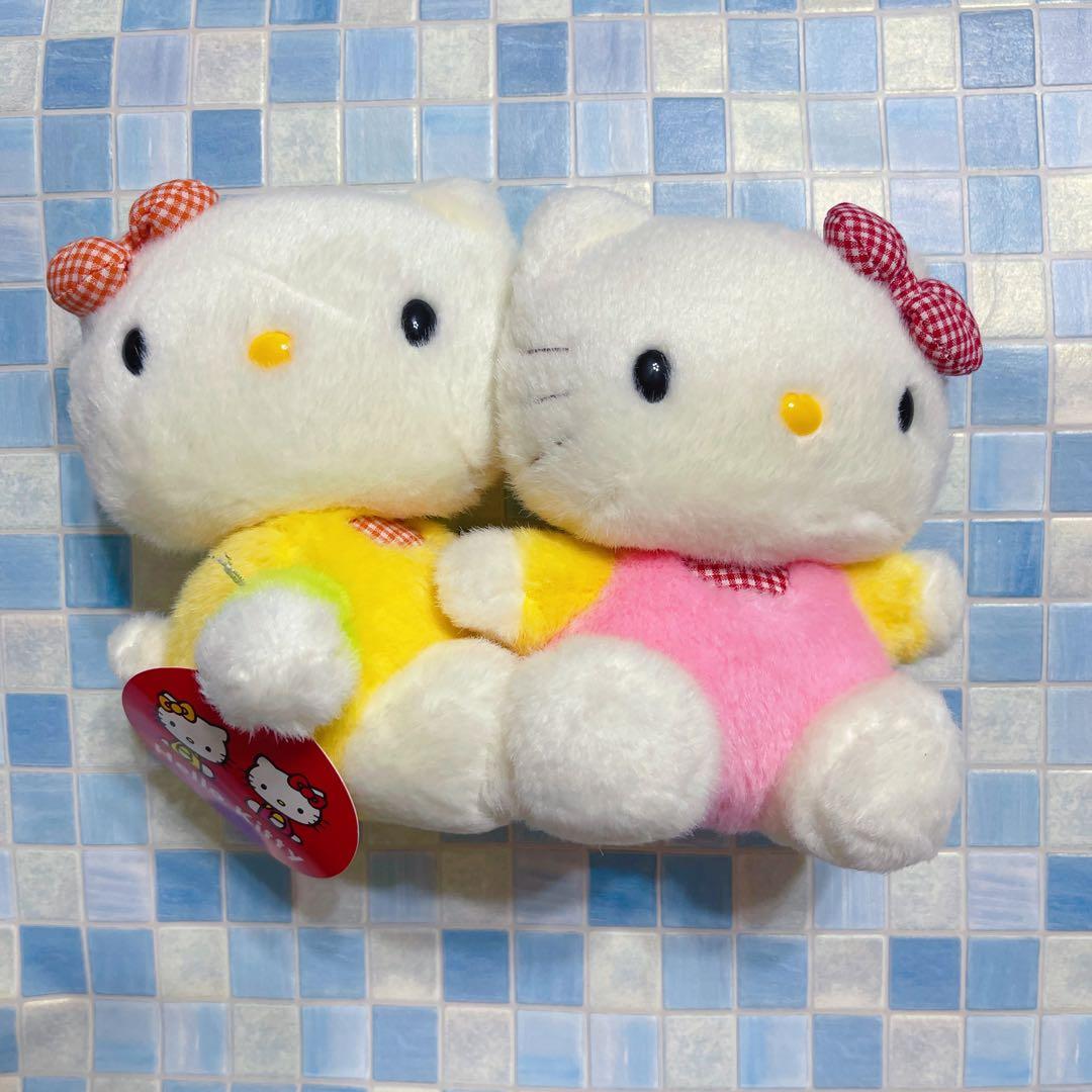 サンリオ　ハローキティ　仲良し　ミミィとハローキティ　 首が動く　ペアぬいぐるみ