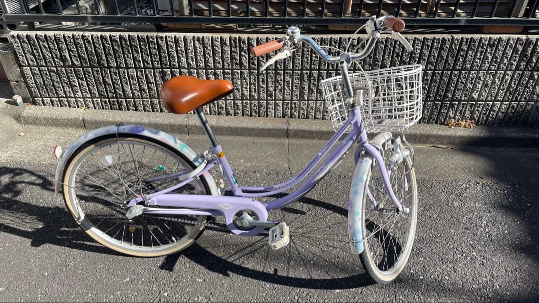 【くくる】子供用自転車 ラベンダー色