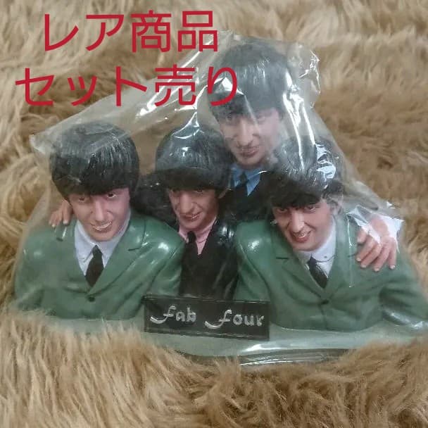 ビートルズ 置物・１ドル札・CDセット