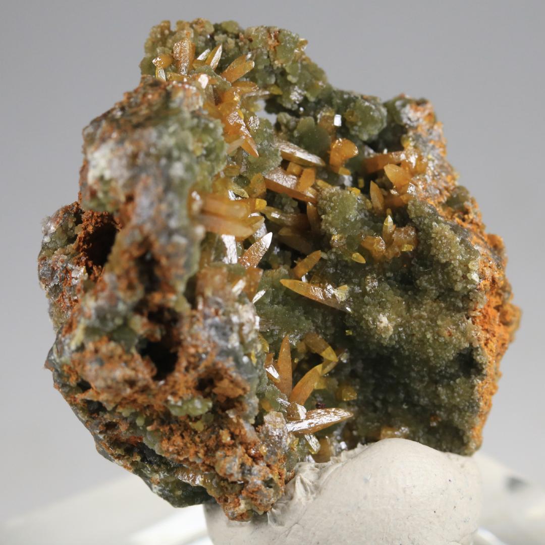 ウルフェナイト ミメタイト 共生標本 メキシコ産 / 原石 天然石 鉱物標本